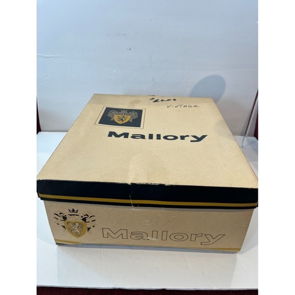 Vintage Mallory Hat Saks Fifth Avenue Black Fedora Hat Sz 7 Boxed